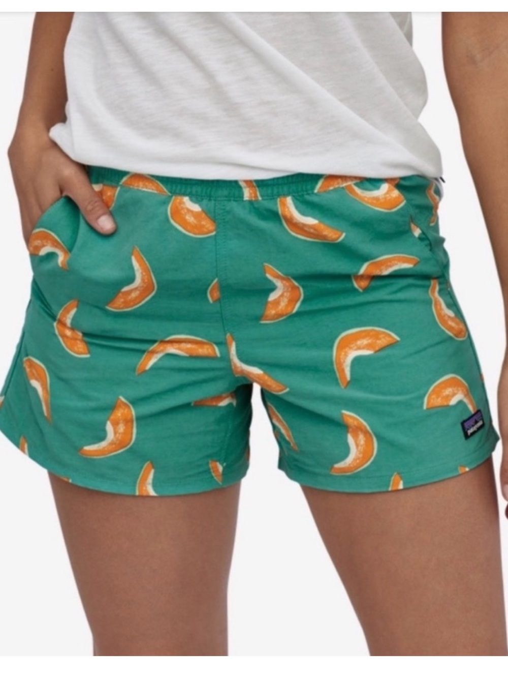W Patagonia Baggies - Melon Blue Green
